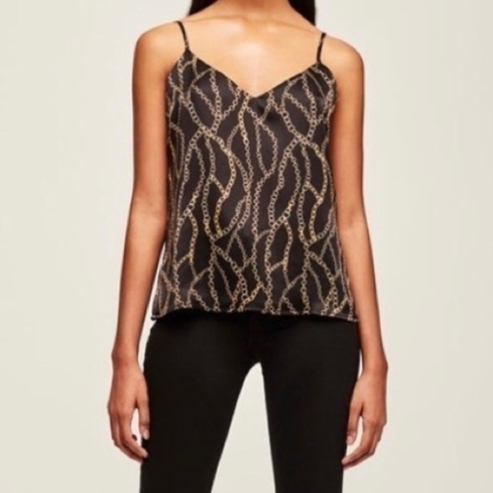L’ Agence Black Multi Chain cami top size XS